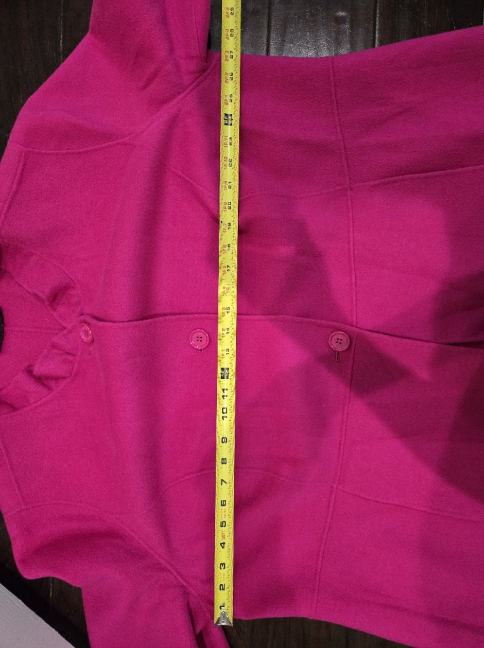 Talbots Hot Pink Wool Blend Ruffle Collar Jacket 22W Plus Size - Picture 12 of 13